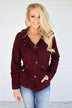 Crisp Leaves & Cool Breeze Fall Jacket ~ Burgundy