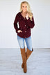 Crisp Leaves & Cool Breeze Fall Jacket ~ Burgundy