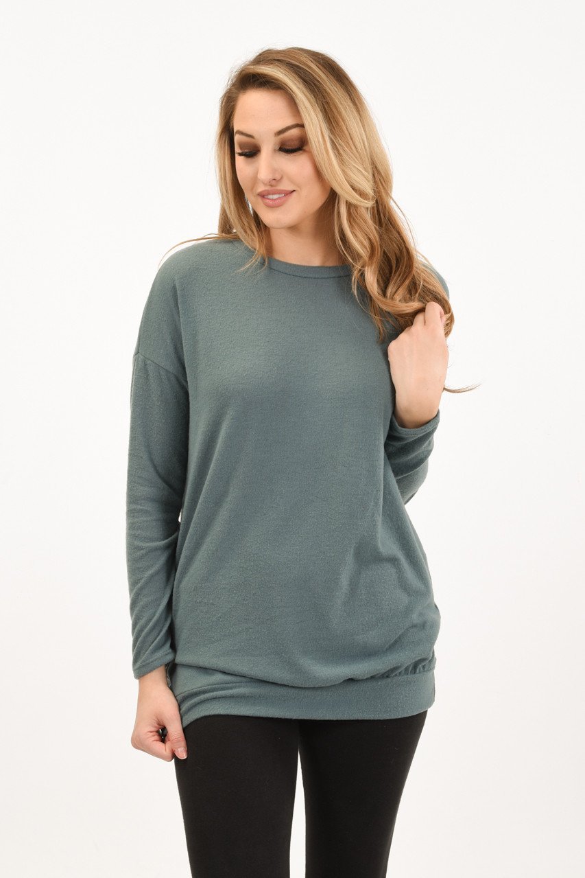 Snuggle Me Tunic Top ~ Sea Foam