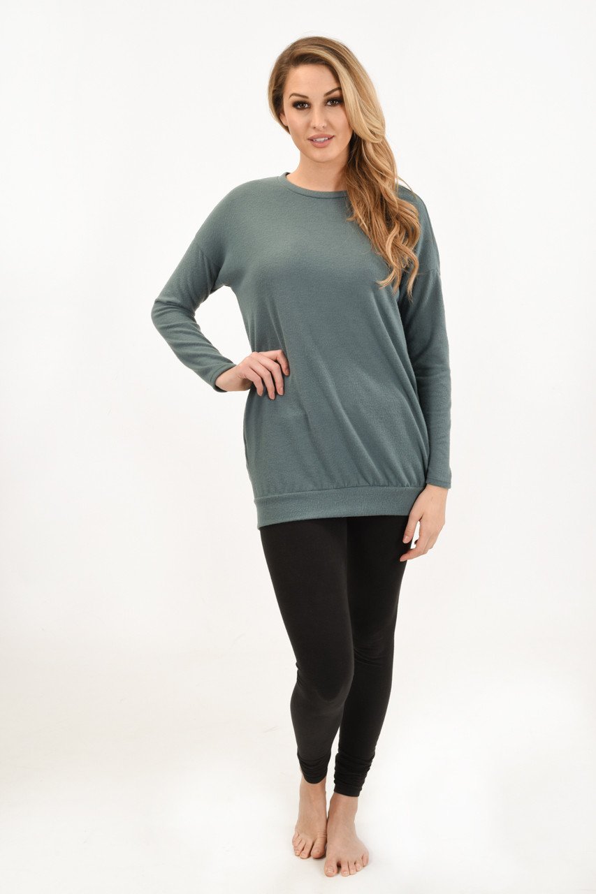 Snuggle Me Tunic Top ~ Sea Foam