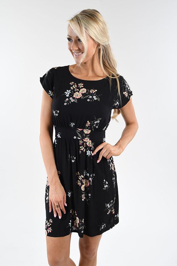 Classy Lady in Black Dress