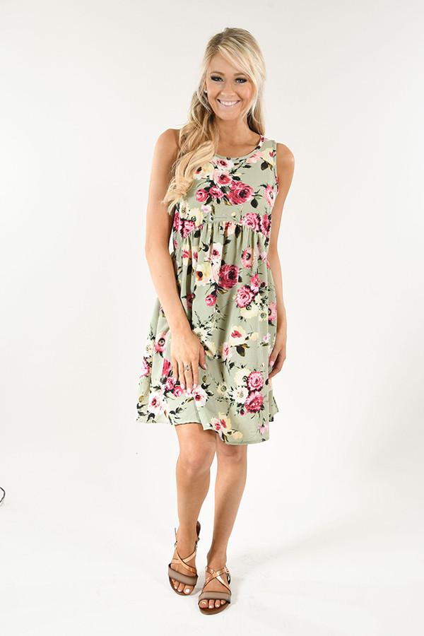 Light Green Floral Dress
