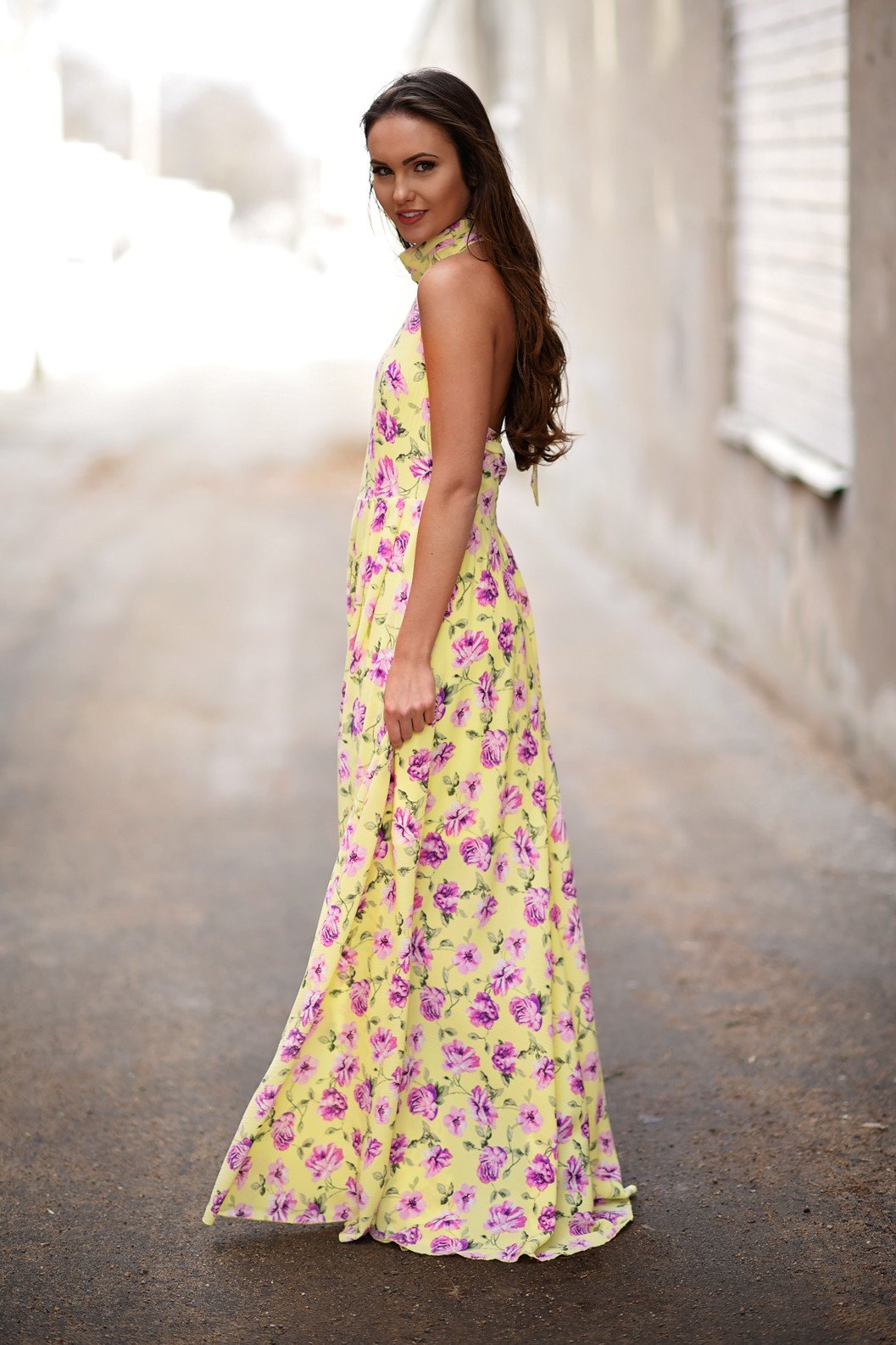 Like a Rose Yellow Maxi Dress