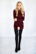 Forever Cozy Tunic Top ~ Burgundy