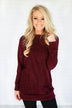 Forever Cozy Tunic Top ~ Burgundy