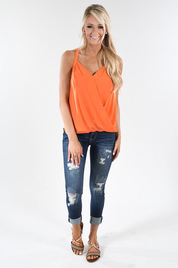 Lucky Bright Orange Tank Top