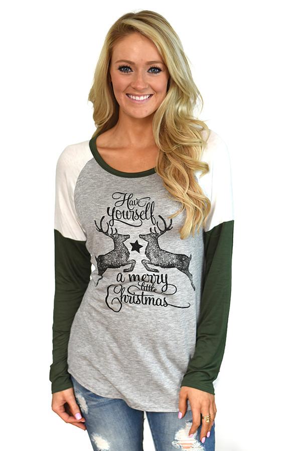 Colorblock Olive ~ Have Yourself a Merry Little Christmas