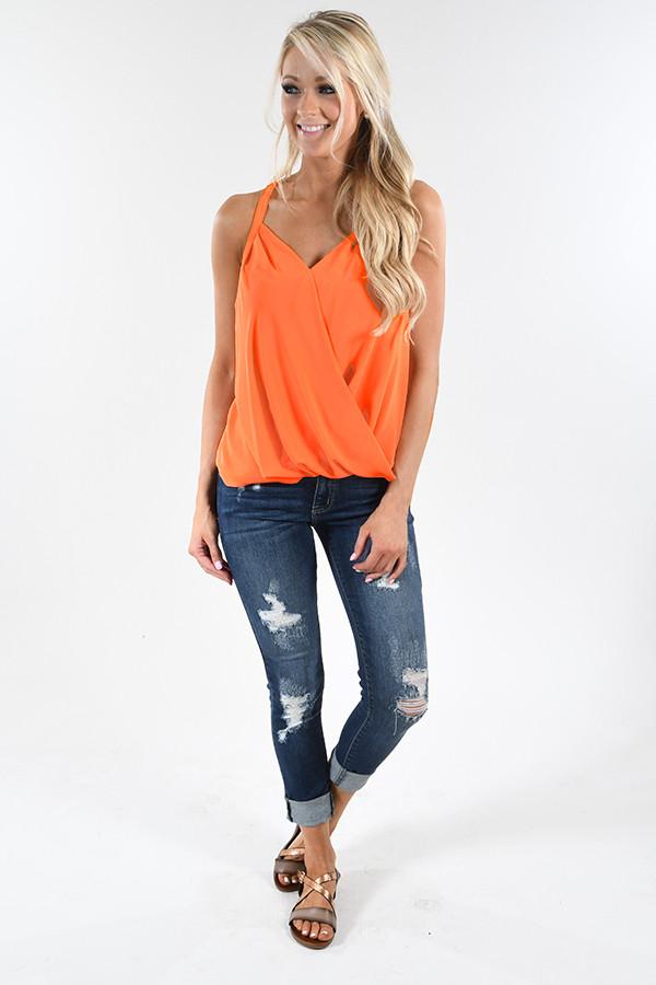 Lucky Bright Orange Tank Top