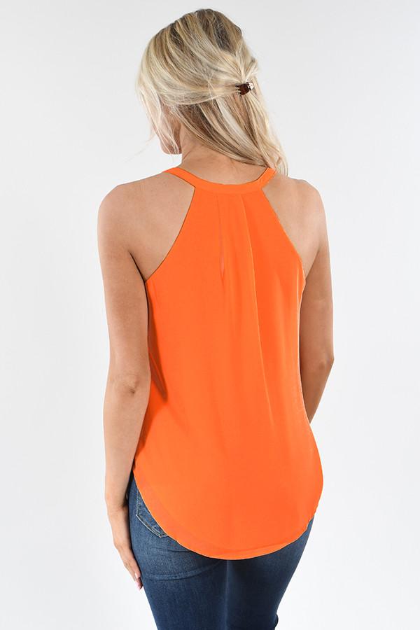 Lucky Bright Orange Tank Top