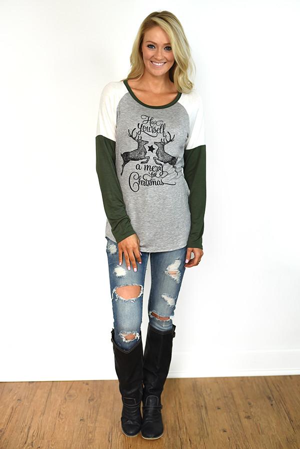 Colorblock Olive ~ Have Yourself a Merry Little Christmas