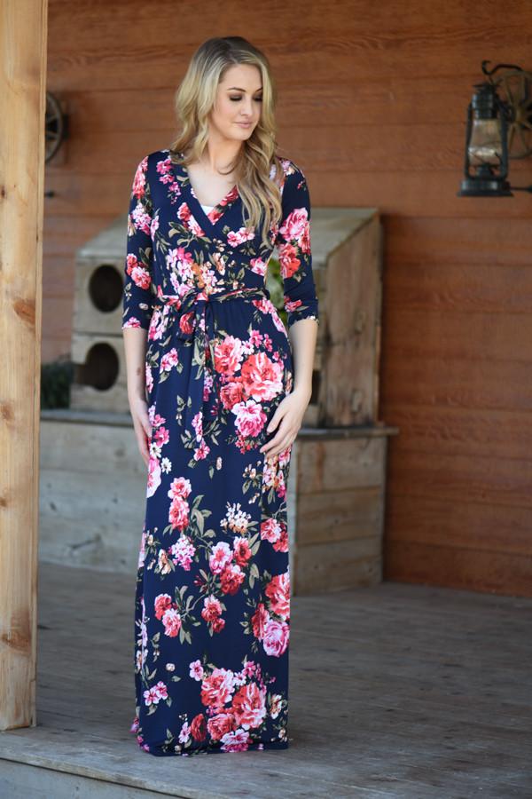 At Peace Floral Maxi Dress