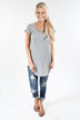 The Promise Criss Cross Top ~ Heather Grey