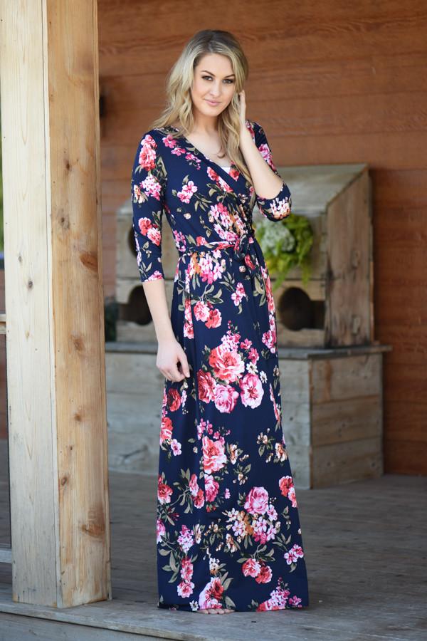 At Peace Floral Maxi Dress – The Pulse Boutique