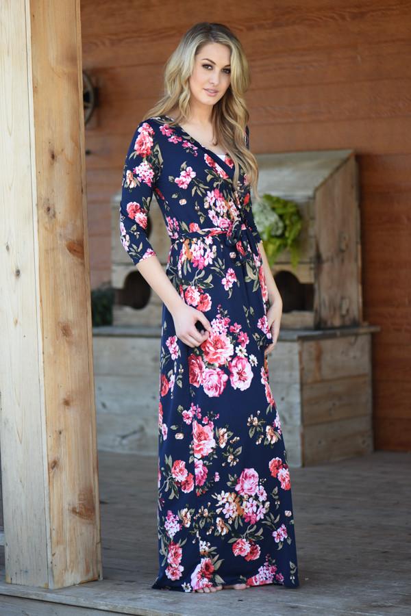 At Peace Floral Maxi Dress – The Pulse Boutique