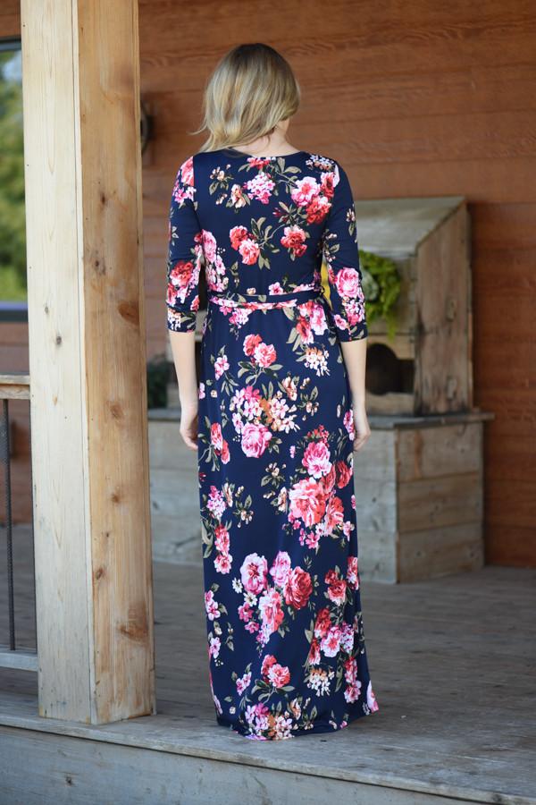 At Peace Floral Maxi Dress