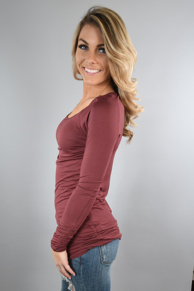 Dark Mauve Basic Layering Top