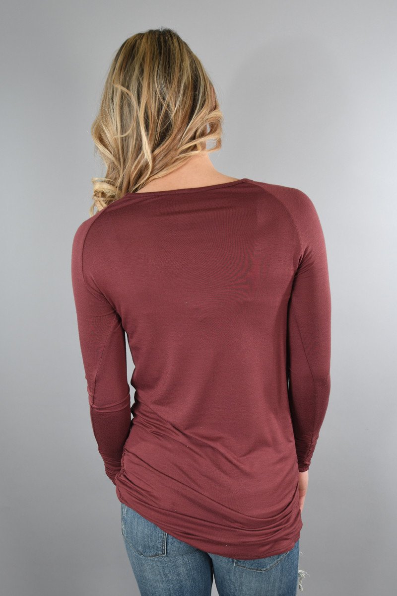 Dark Mauve Basic Layering Top
