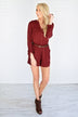 Dream Bigger Burgundy Romper