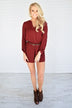 Dream Bigger Burgundy Romper