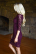 Burgundy Lace Dress