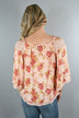 Can't Fool Me Off The Shoulder Floral Top Peach