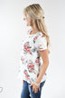 Summertime Floral Top ~ Ivory