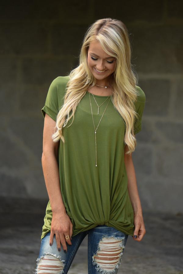 Green Knot Top