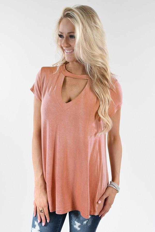 Apricot Choker Top