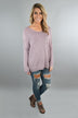 Back Lace Up Sweater ~ Lavender