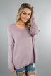 Back Lace Up Sweater ~ Lavender