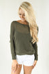 Meshed Together Olive Top