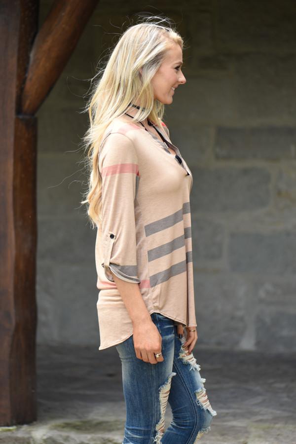 Working From 9-5 Top - Beige
