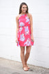 Bright Pink Floral Dress