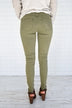 Distressed Olive Calypso Pants
