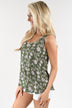 Deep Green Floral Tank