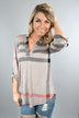 Working From 9-5 Top - Grey & Tan