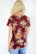 Beautifully Blooming Top ~ Burgundy