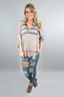 Working From 9-5 Top - Grey & Tan
