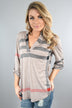 Working From 9-5 Top - Grey & Tan