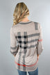 Working From 9-5 Top - Grey & Tan