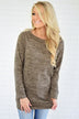 Forever Cozy Tunic Top ~ Mocha
