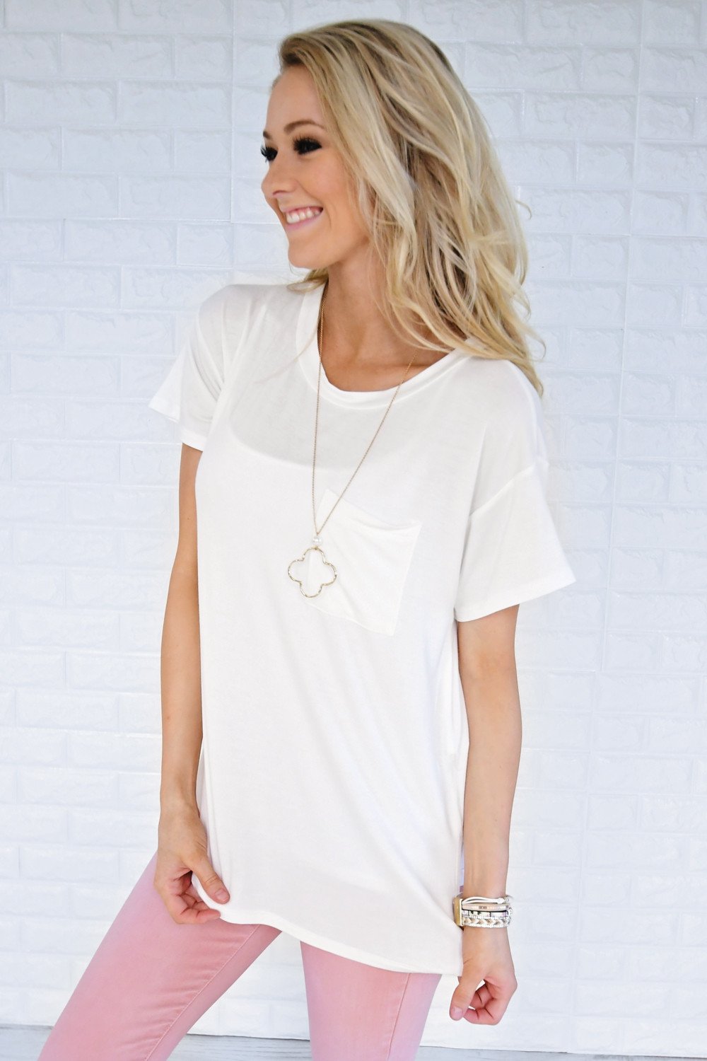 Ready or Not Pocket Top ~ White