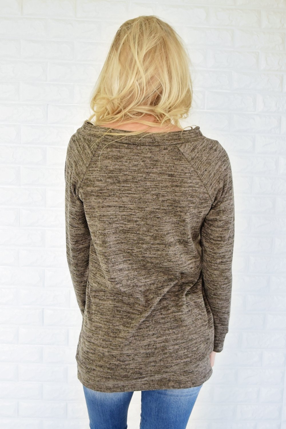 Forever Cozy Tunic Top ~ Mocha