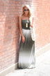 Strapless Ombre Maxi Dress