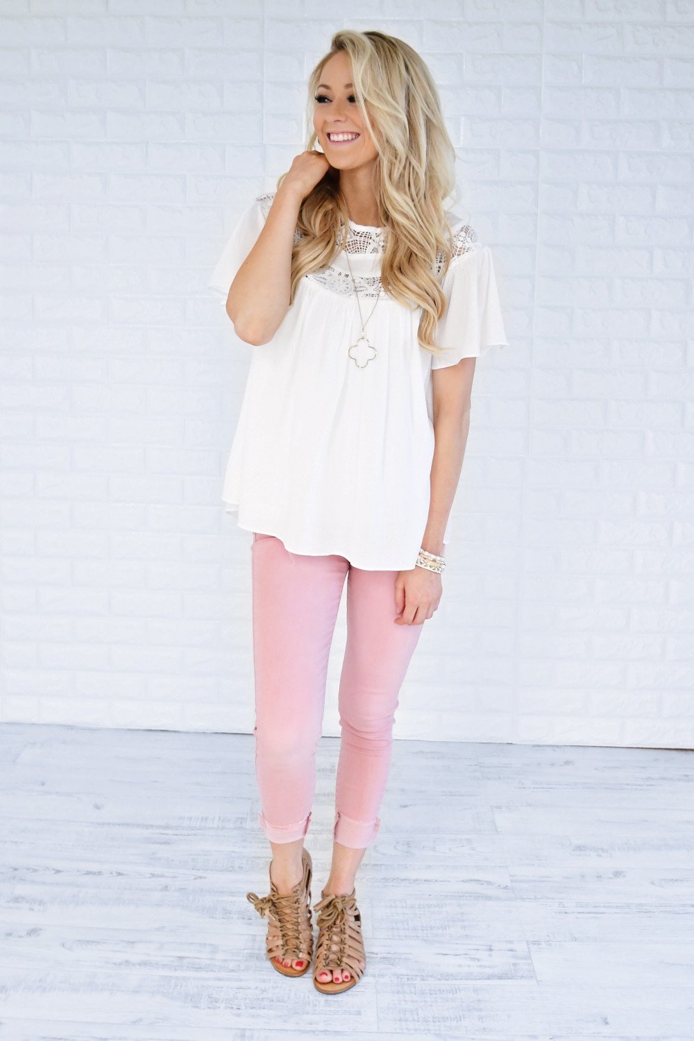 Love Broke Through White Blouse