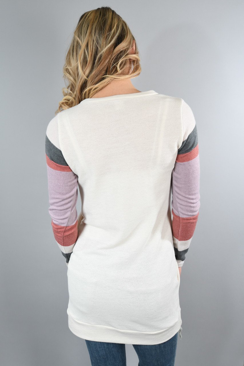Ani Sleeveless Tunic Top, Stripes