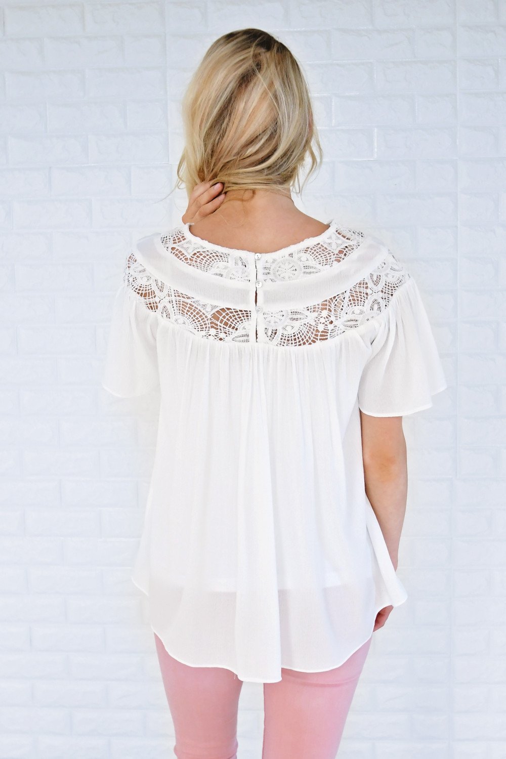 Love Broke Through White Blouse