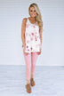Dessert First Floral Top ~ Ivory