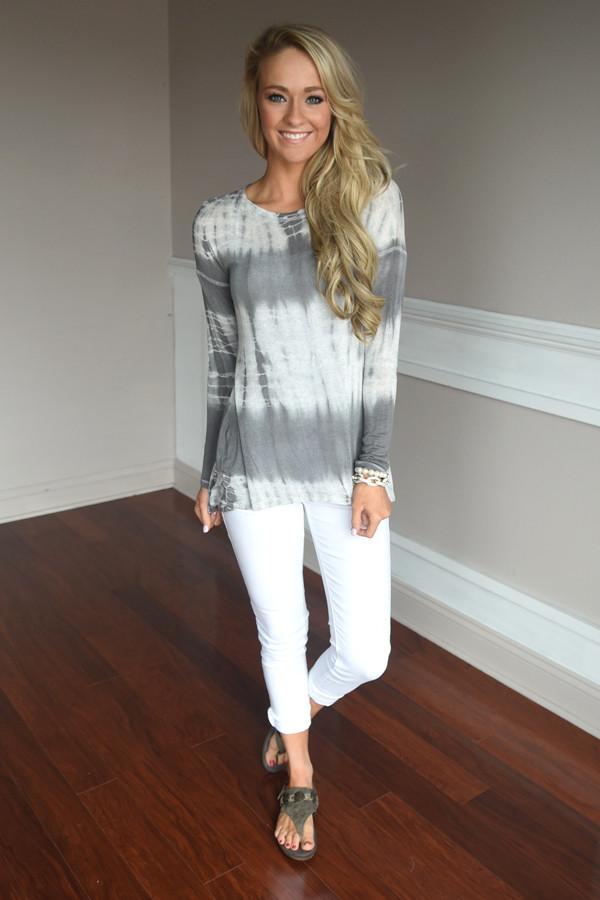 Level Up Top ~ Grey