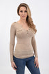 Button Top ~ Oatmeal
